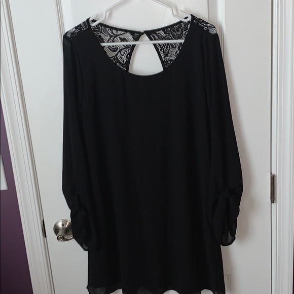speechless black lace long sleeve dress - Picture 1 of 3